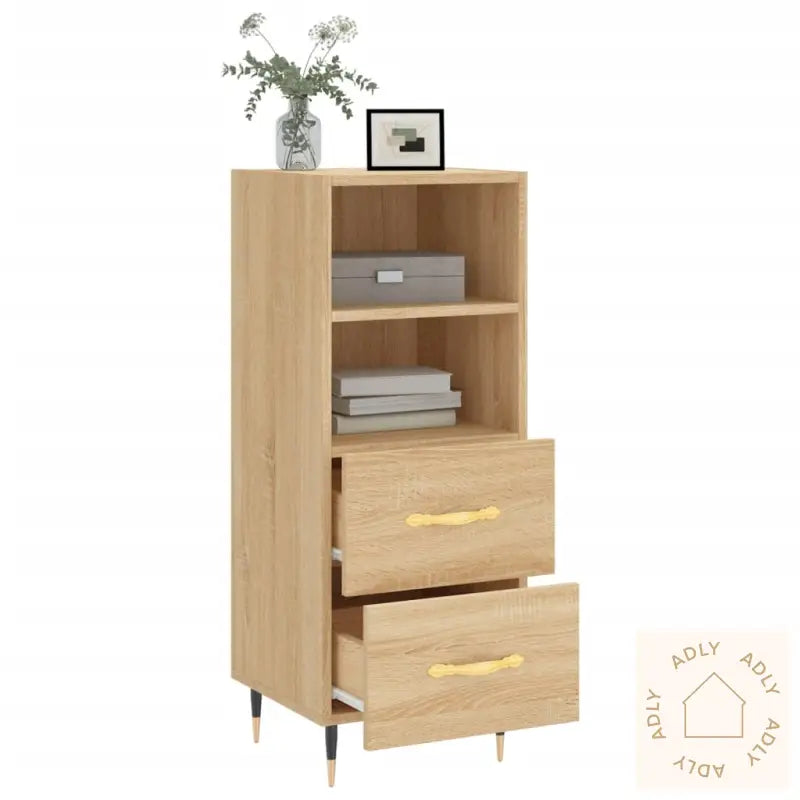 Skjenk Sonoma Eik 34,5X34X90 Cm Konstruert Tre