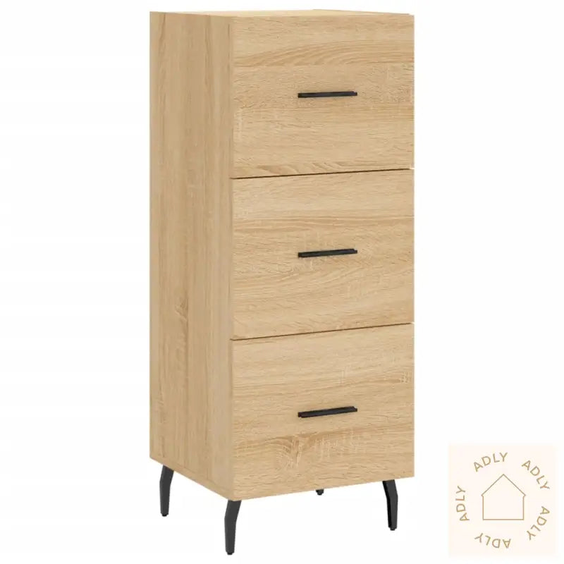 Skjenk Sonoma Eik 34,5X34X90 Cm Konstruert Tre