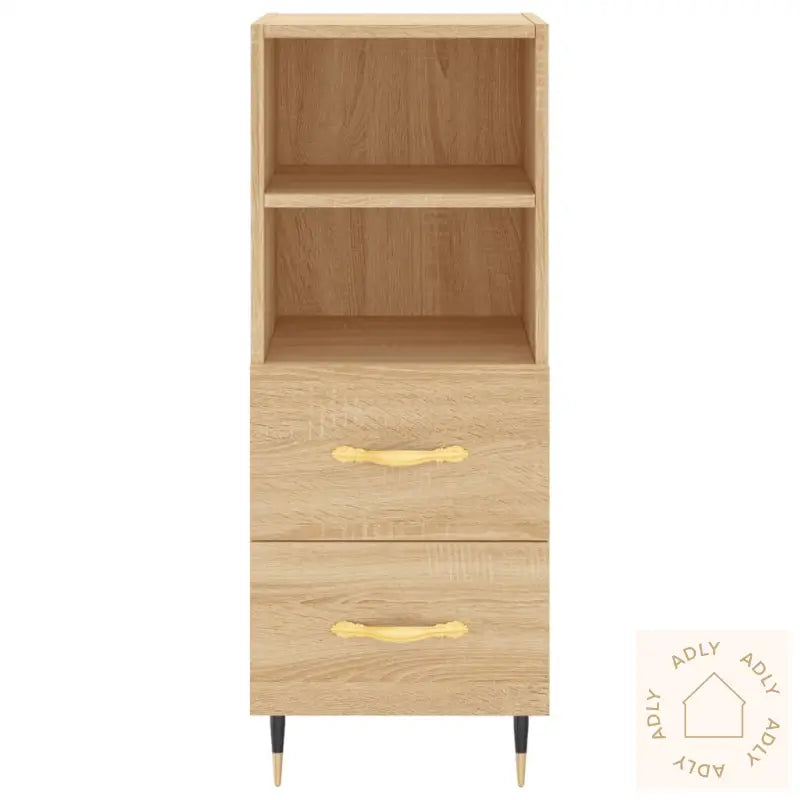 Skjenk Sonoma Eik 34,5X34X90 Cm Konstruert Tre