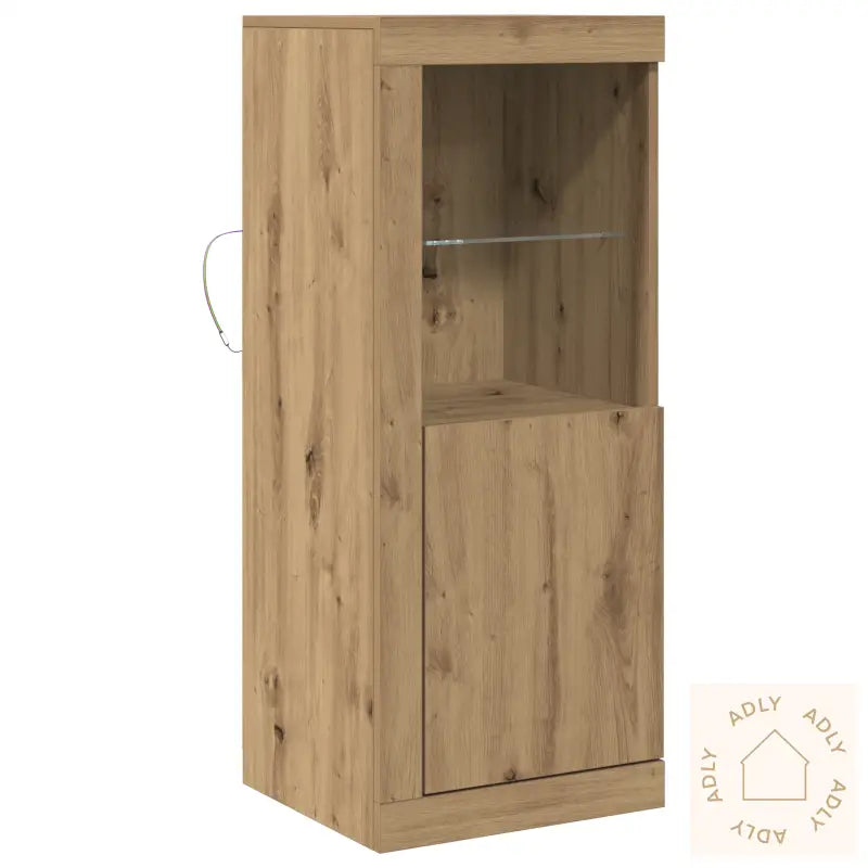 Sideboard Med Led-Lamper I Artisan Eik 41X37X100 Cm