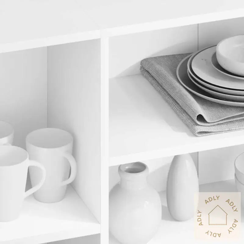 Skjenk Hvit 120X30X75 Cm Konstruert Tre