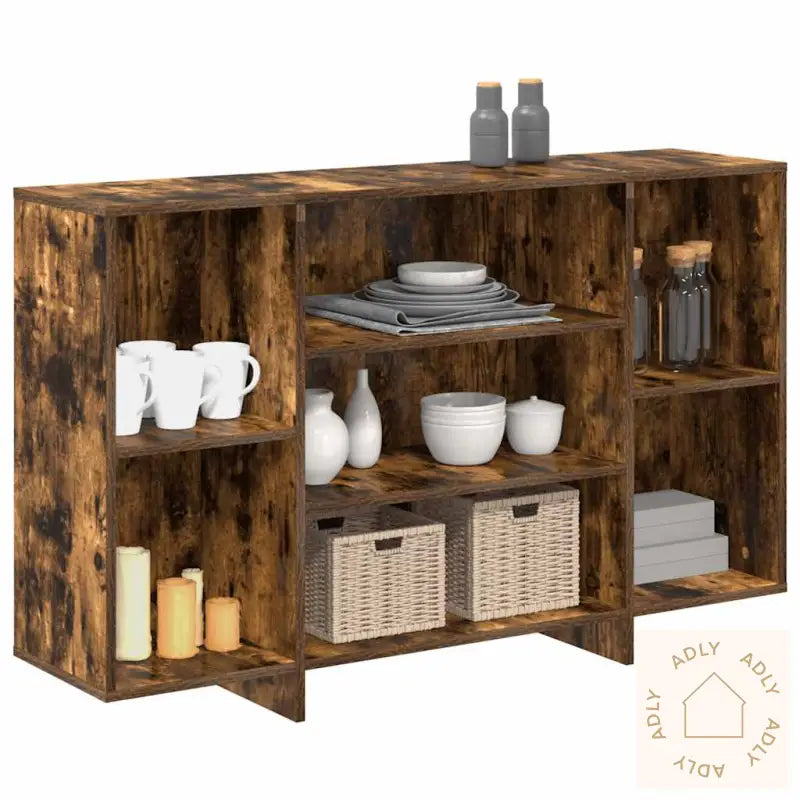 Skjenk Røkt Eik 120X30X75 Cm Konstruert Tre