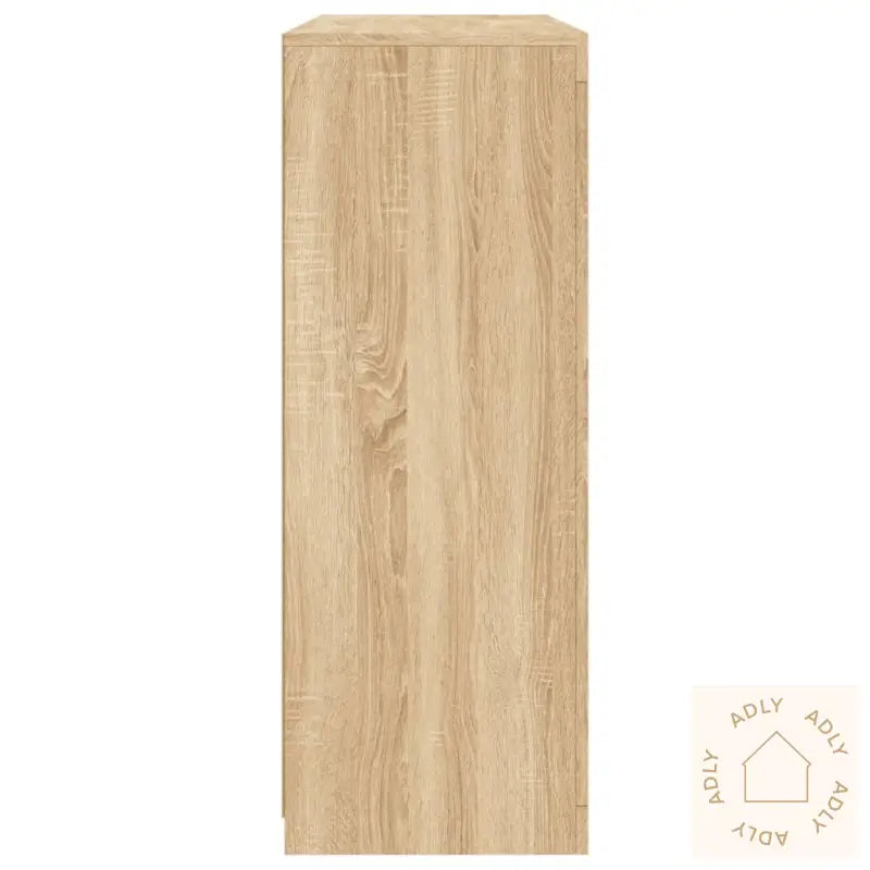 Skjenker Med Led-Lys 3 Stk Sonoma Eik Konstruert Tre