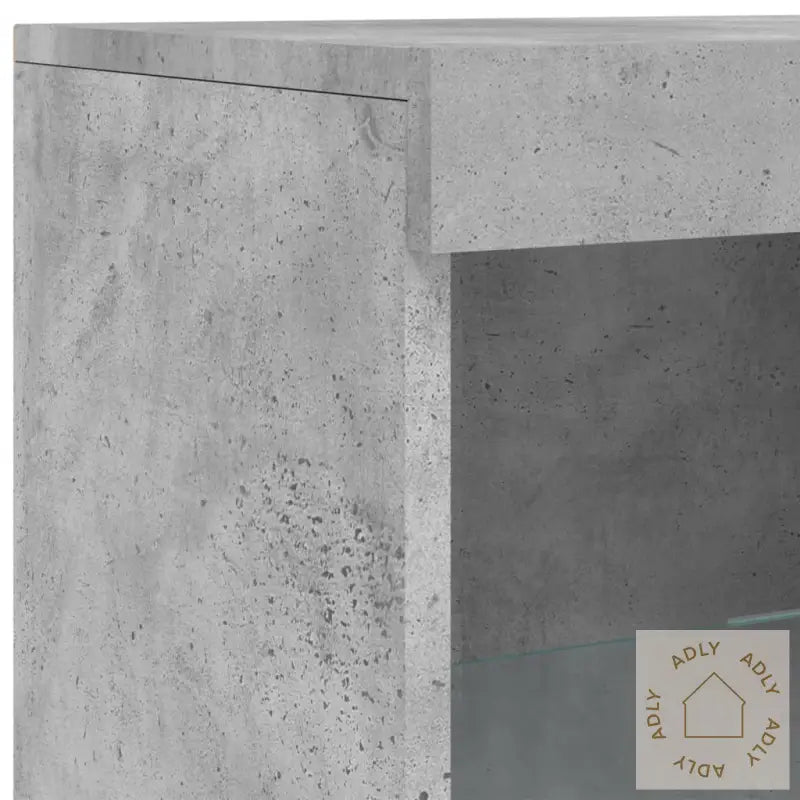 Skjenk Med Led-Lys Betonggrå 41X37X100 Cm