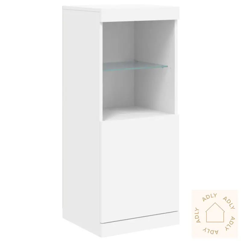 Skjenk Med Led-Lys Hvit 41X37X100 Cm