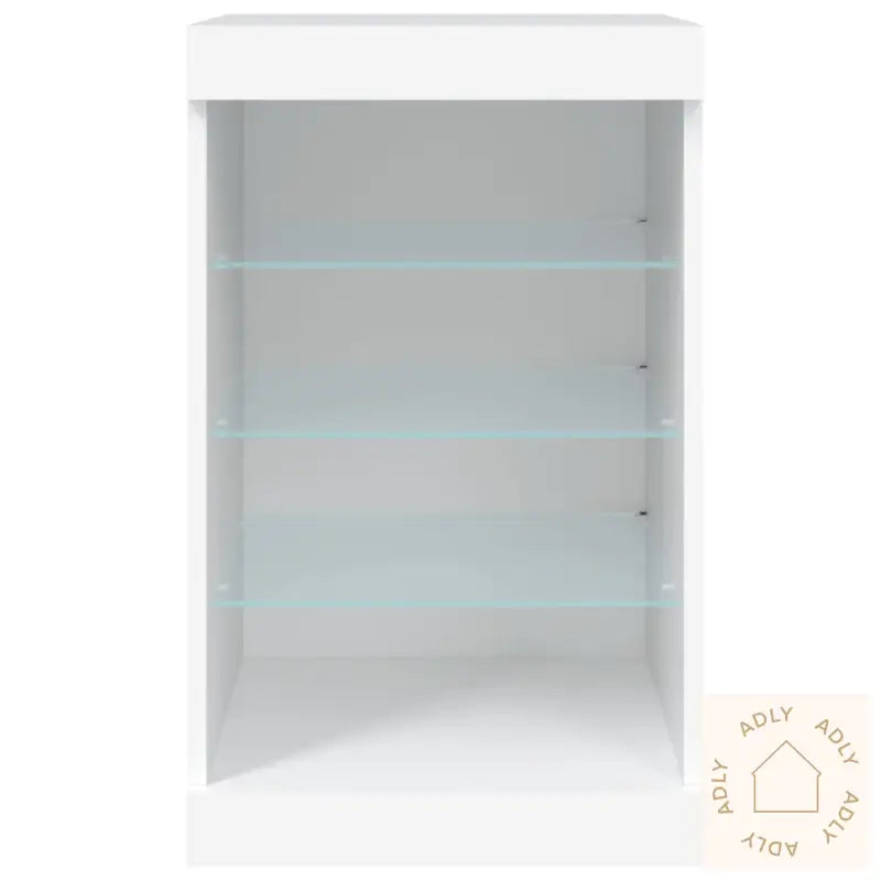 Skjenk Med Led-Lys Hvit 41X37X67 Cm
