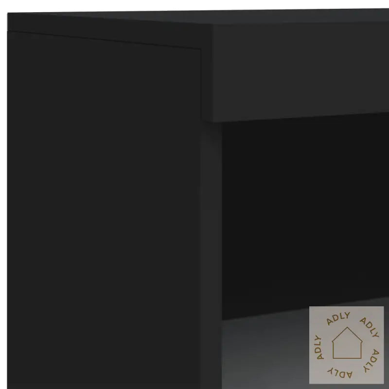 Skjenk Med Led-Lys Svart 60,5X37X100 Cm
