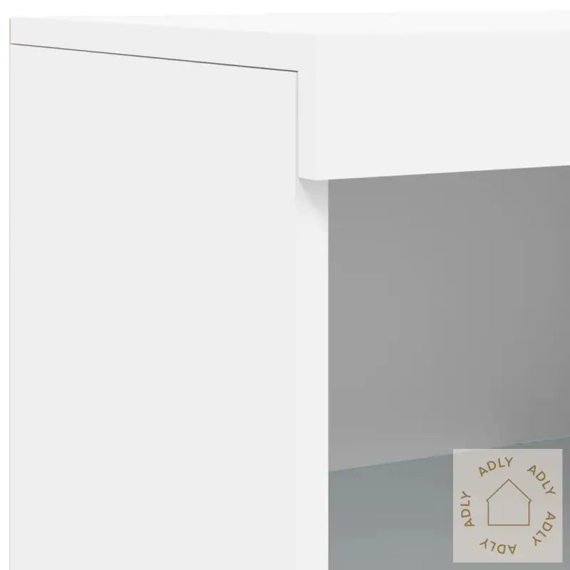 Skjenk Med Led-Lys Hvit 41X37X100 Cm