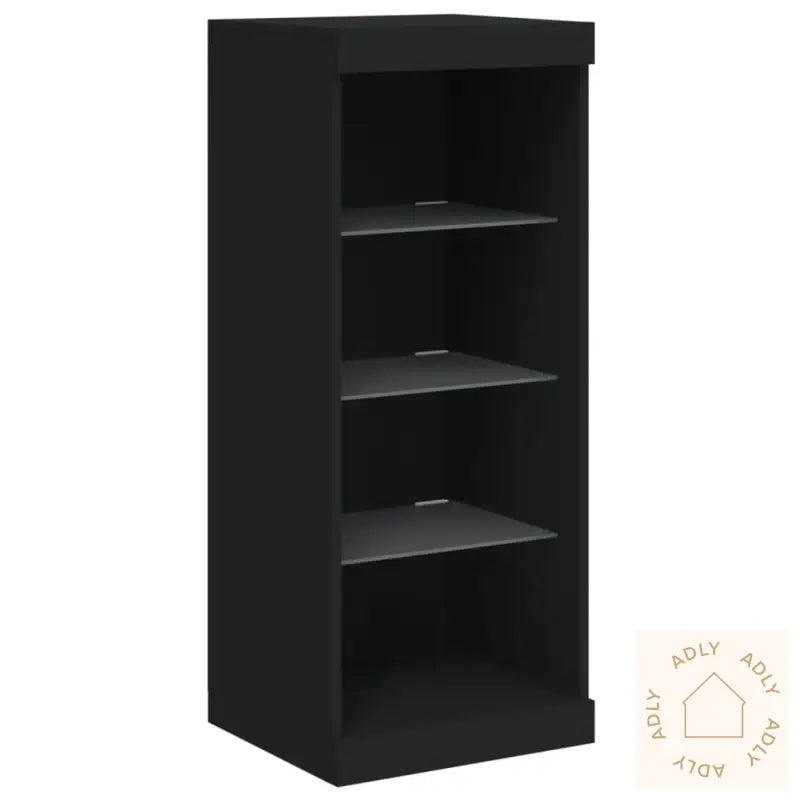 Skjenk Med Led-Lys Svart 41X37X100 Cm