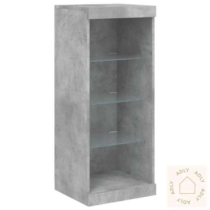 Skjenk Med Led-Lys Betonggrå 41X37X100 Cm