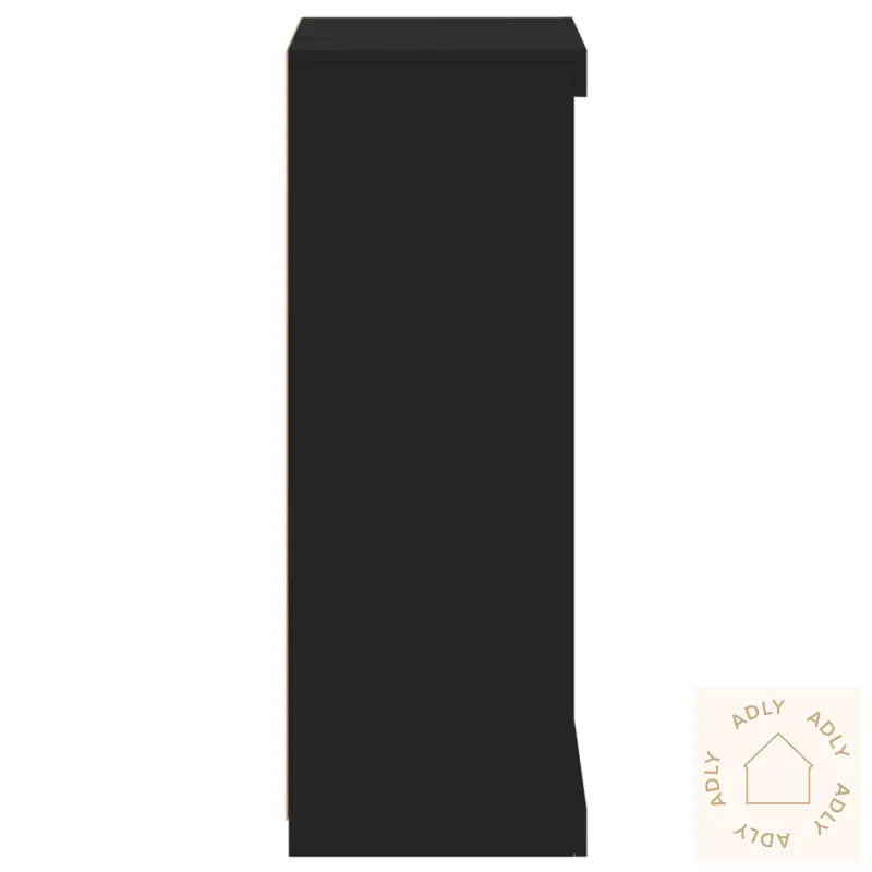 Skjenk Med Led-Lys Svart 41X37X100 Cm