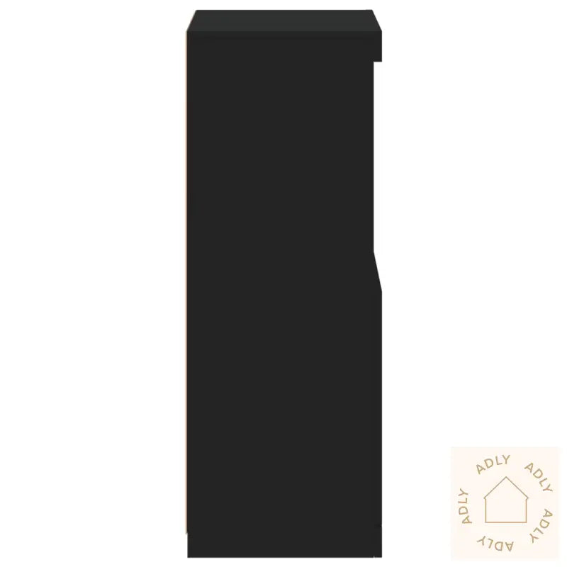 Skjenk Med Led-Lys Svart 41X37X100 Cm