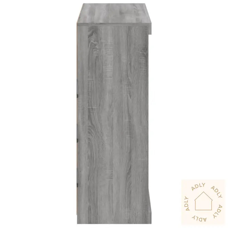 Skjenk Med Led-Lys Grå Sonoma 81X37X100 Cm