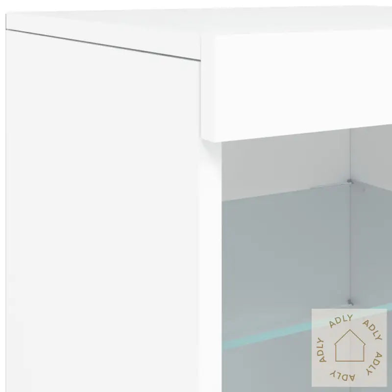 Skjenk Med Led-Lys Hvit 41X37X67 Cm