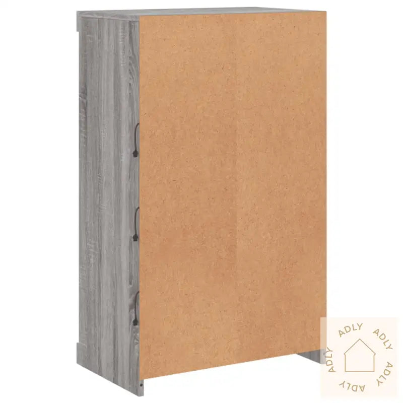 Skjenk Med Led-Lys Grå Sonoma 60,5X37X100 Cm