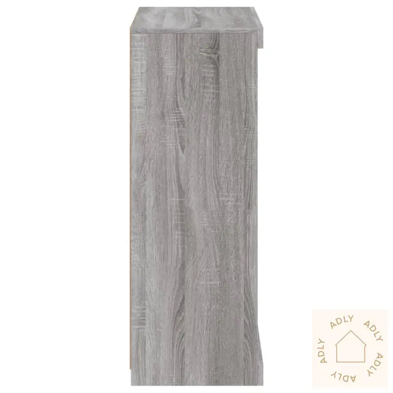 Skjenk Med Led-Lys Grå Sonoma 60,5X37X100 Cm