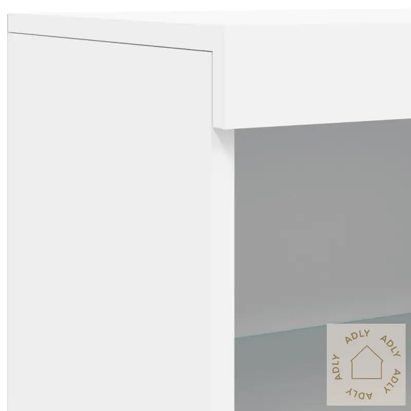 Skjenk Med Led-Lys Hvit 60,5X37X100 Cm