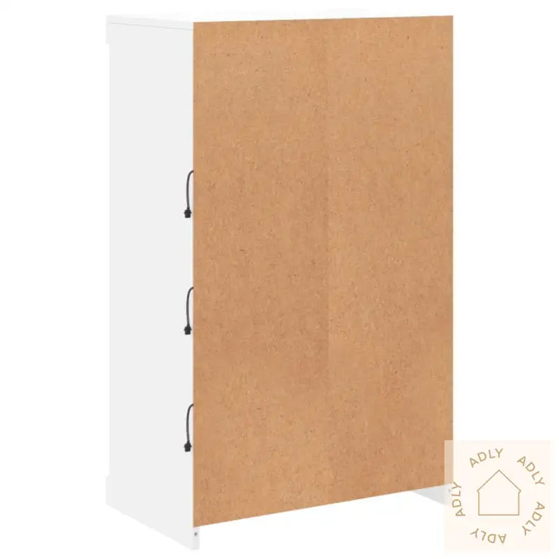 Skjenk Med Led-Lys Hvit 60,5X37X100 Cm