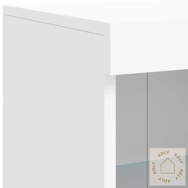 Skjenk Med Led-Lys Hvit 81X37X100 Cm