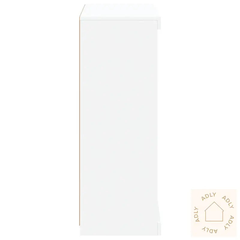 Skjenk Med Led-Lys Hvit 60,5X37X100 Cm