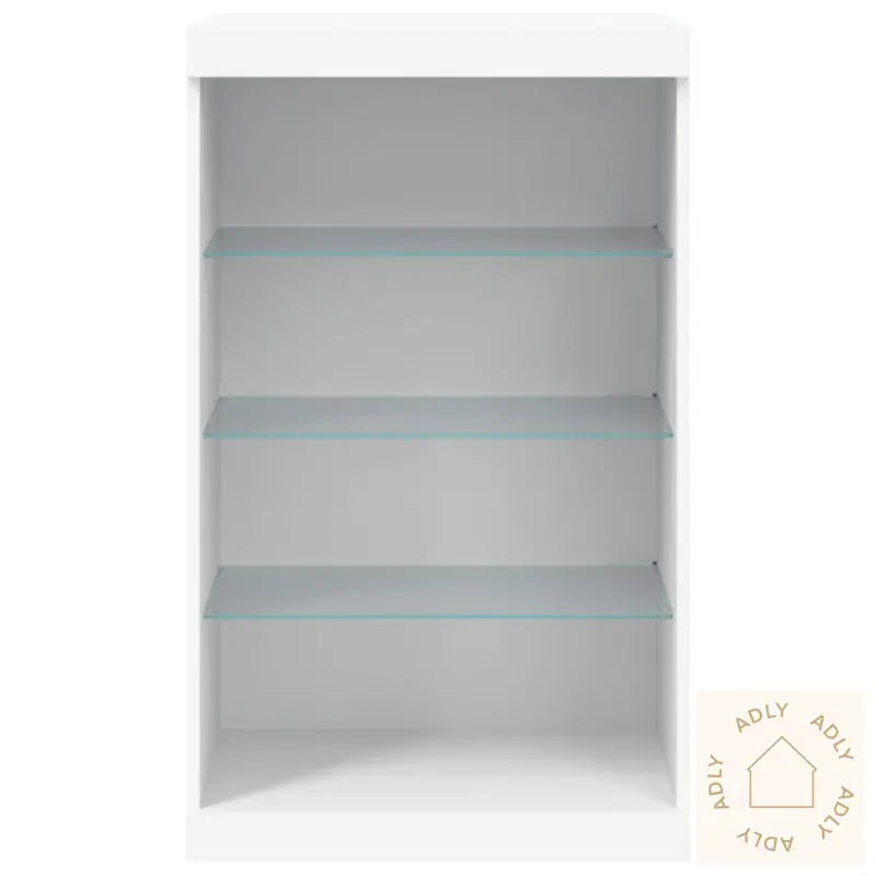 Skjenk Med Led-Lys Hvit 60,5X37X100 Cm