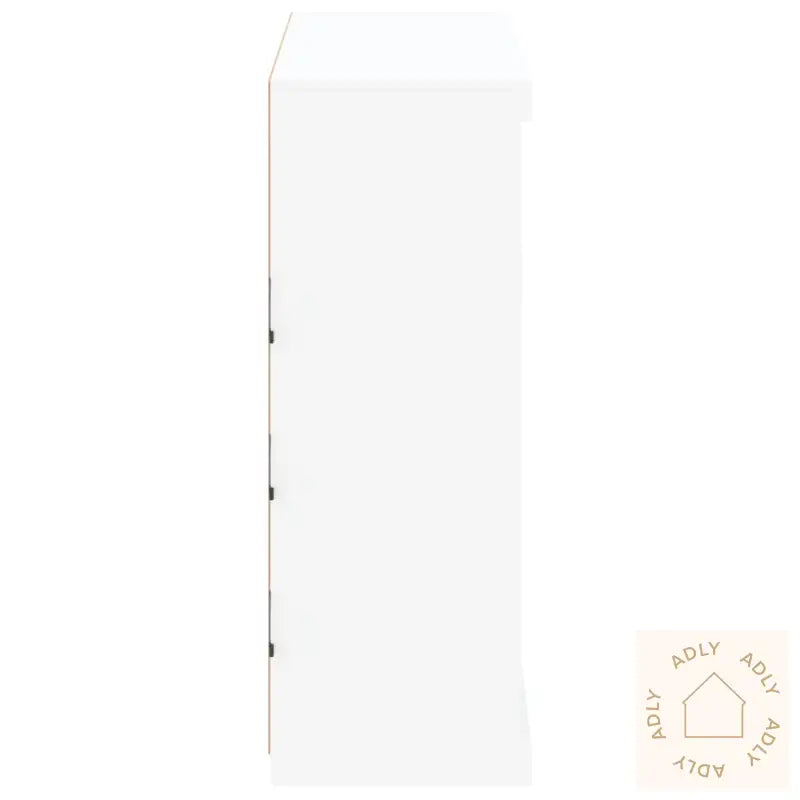 Skjenk Med Led-Lys Hvit 81X37X100 Cm