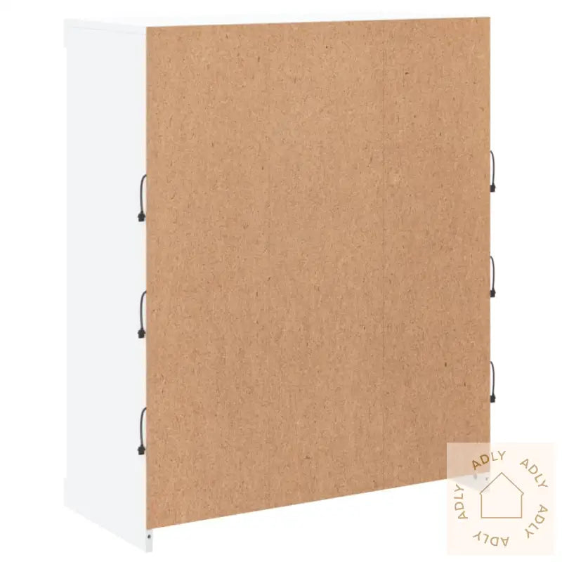 Skjenk Med Led-Lys Hvit 81X37X100 Cm