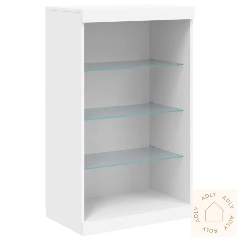 Skjenk Med Led-Lys Hvit 60,5X37X100 Cm