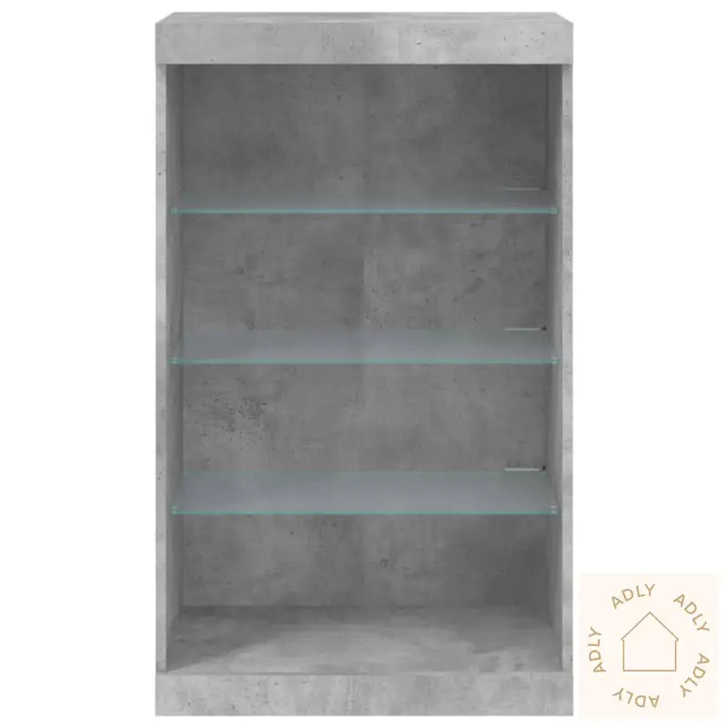 Skjenk Med Led-Lys Betonggrå 60,5X37X100 Cm