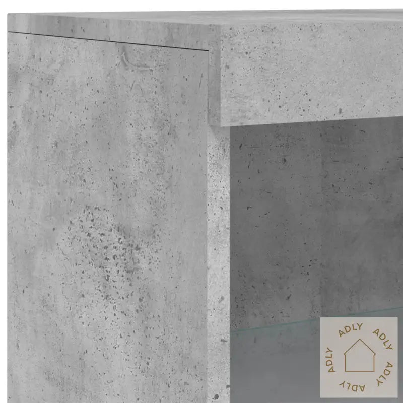 Skjenk Med Led-Lys Betonggrå 60,5X37X100 Cm