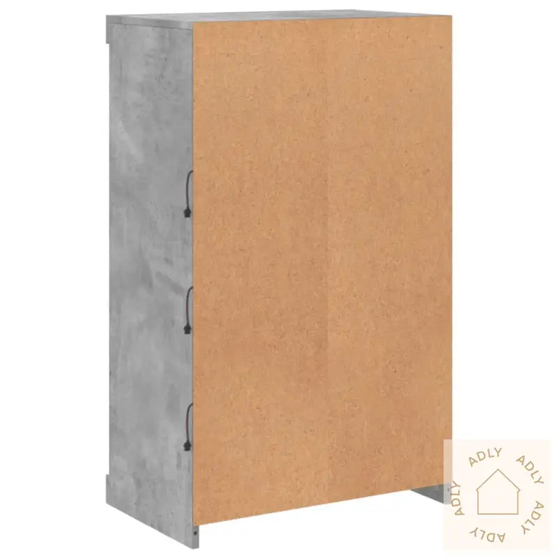 Skjenk Med Led-Lys Betonggrå 60,5X37X100 Cm