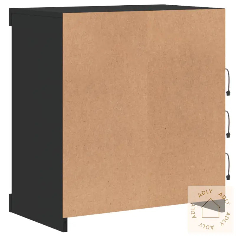 Skjenk Med Led-Lys Svart 60,5X37X67 Cm