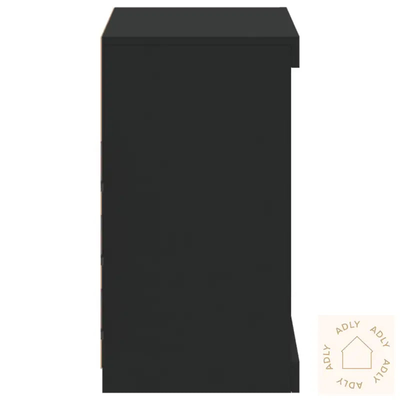 Skjenk Med Led-Lys Svart 60,5X37X67 Cm