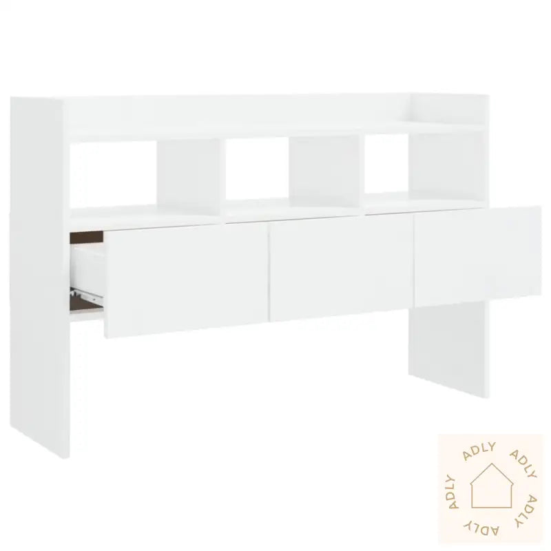 Skjenk Høyglans Hvit 105X30X70 Cm Konstruert Tre