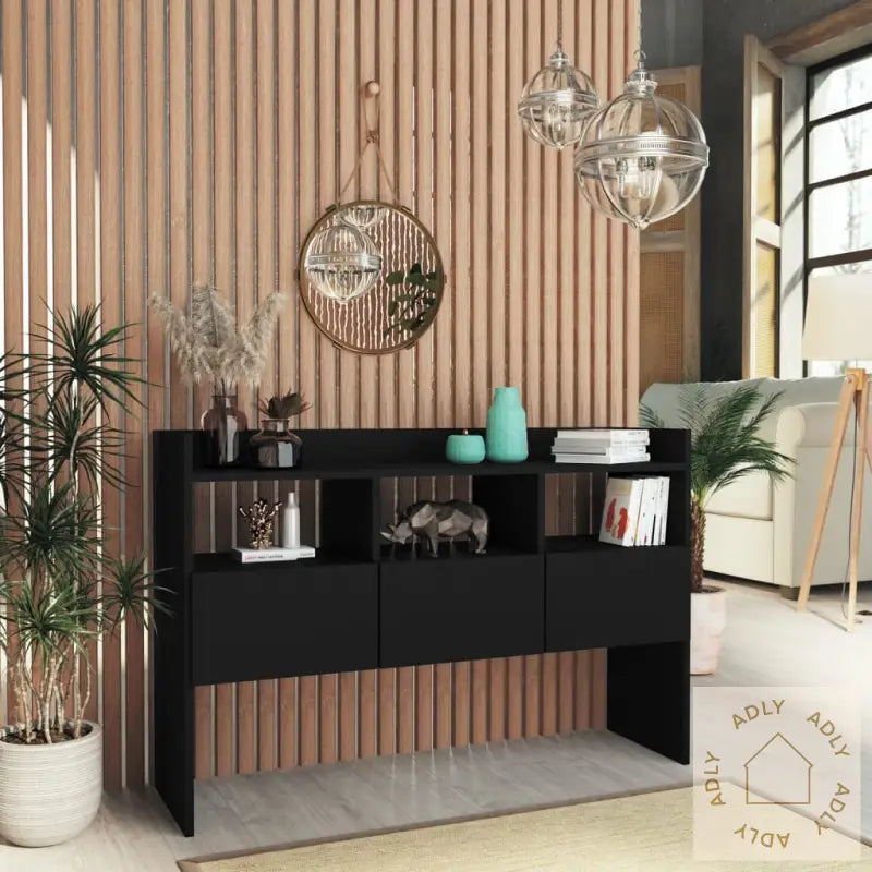 Skjenk Svart 105X30X70 Cm Konstruert Tre