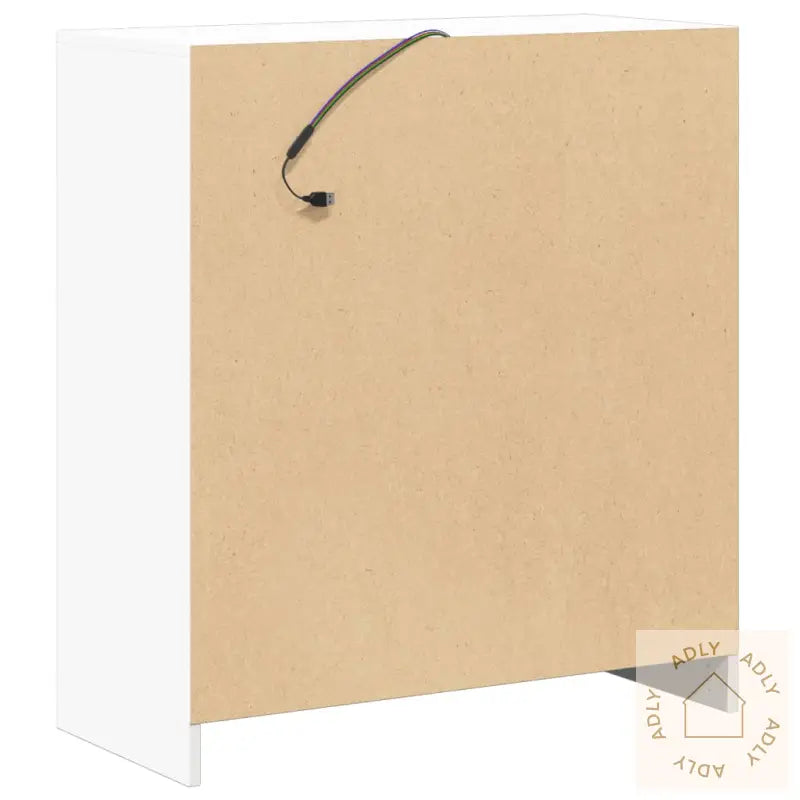 Skjenk Med Led Hvit 77X34X85 Cm Konstruert Tre