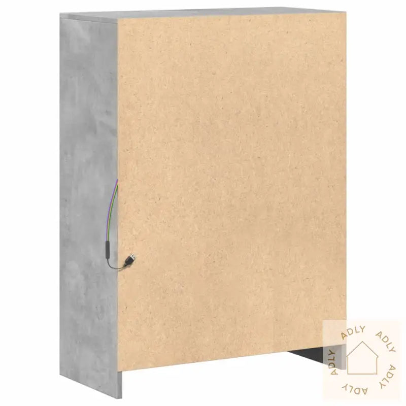 Skjenk Med Led Betonggrå 72X34X100 Cm Konstruert Tre