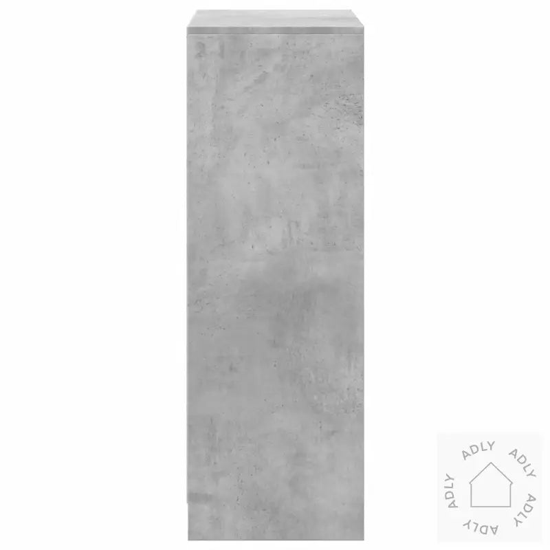 Skjenk Med Led Betonggrå 72X34X100 Cm Konstruert Tre