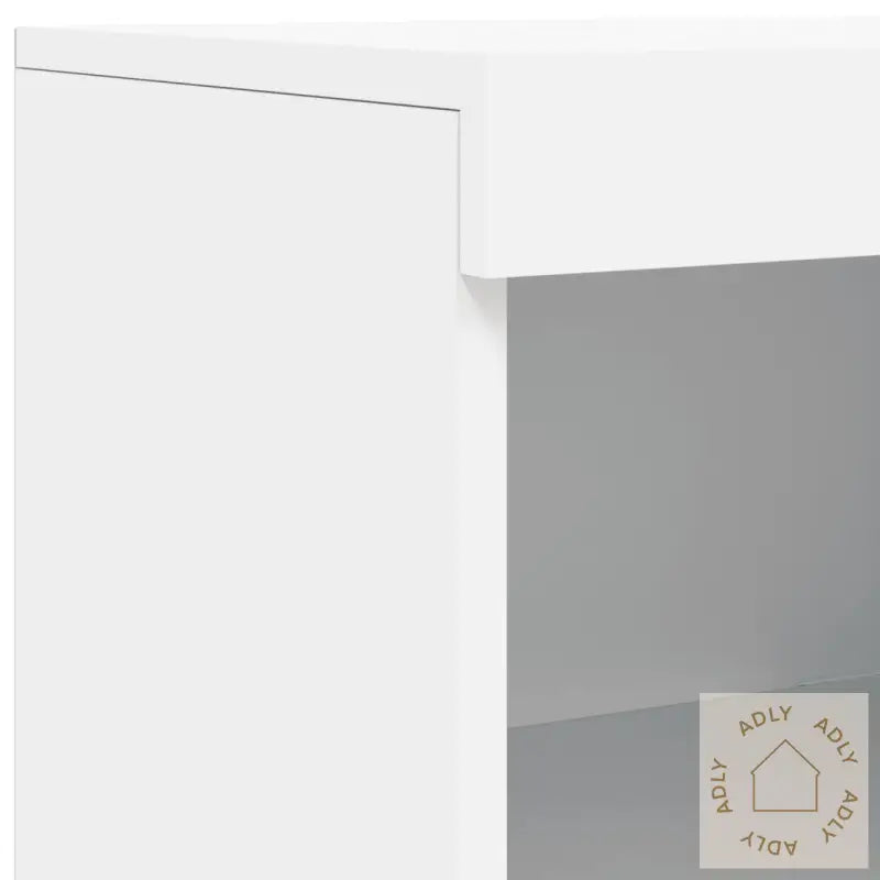 Skjenk Med Led-Lys Hvit 162X37X100 Cm