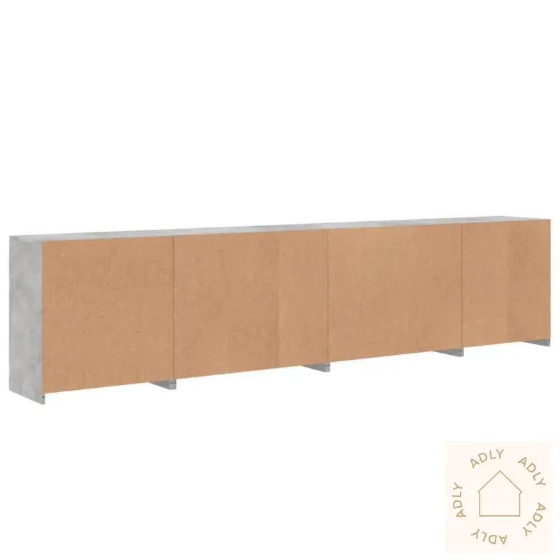 Skjenk Med Led-Lys Betonggrå 283X37X67 Cm