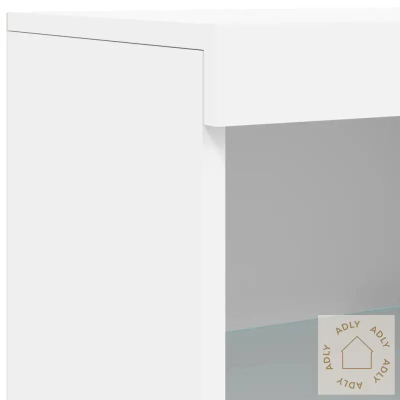 Skjenk Med Led-Lys Hvit 162X37X100 Cm