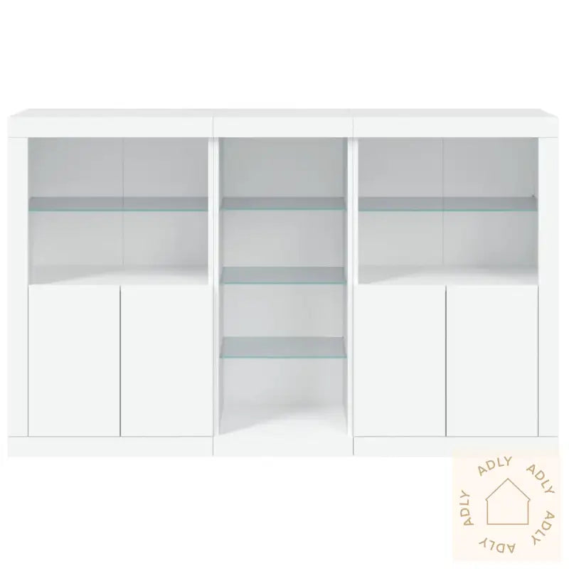 Skjenk Med Led-Lys Hvit 162X37X100 Cm