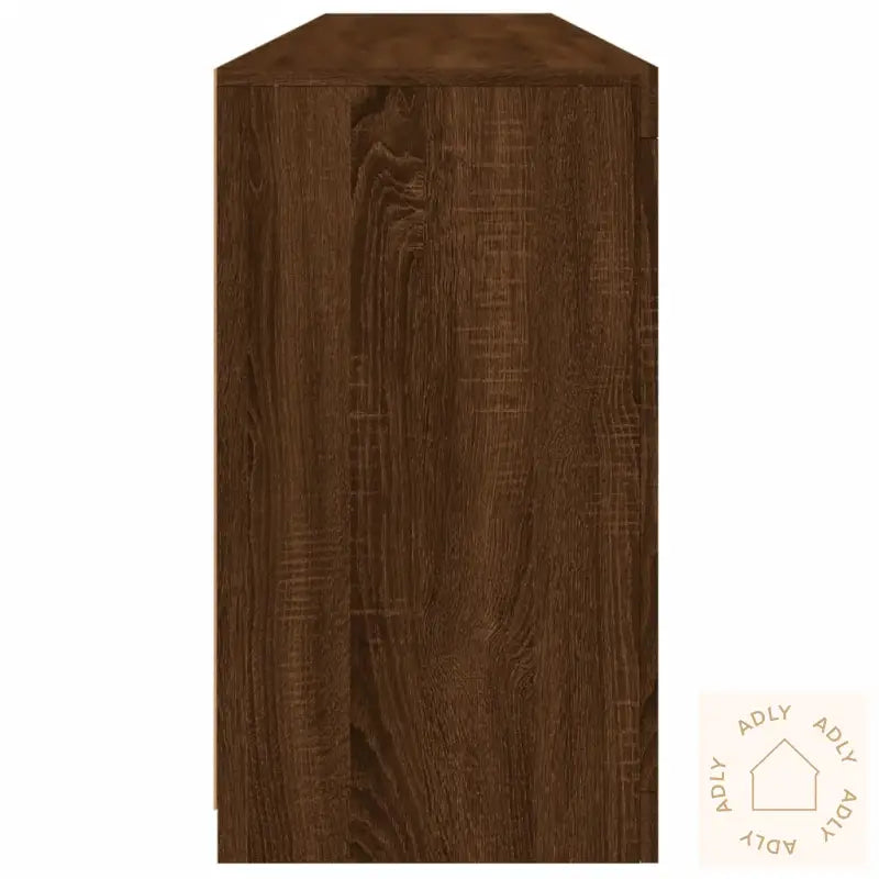 Skjenk Med Led-Lys Brun Eik 162X37X67 Cm