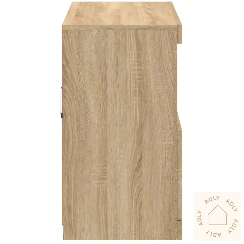Skjenk Med Led-Lys Sonoma Eik 81X37X67 Cm