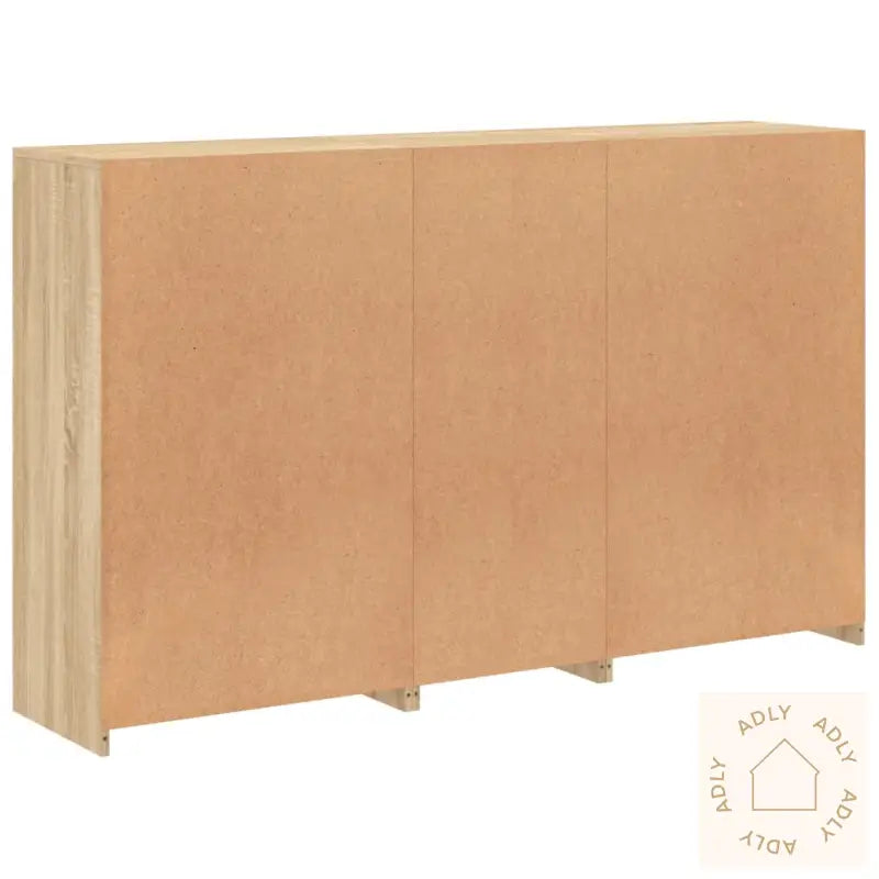 Skjenk Med Led-Lys Sonoma Eik 162X37X100 Cm