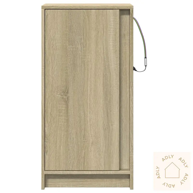 Skjenk Med Led Sonoma Eik 42,5X34X85 Cm Konstruert Tre