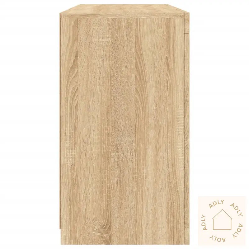 Skjenk Med Led-Lys Sonoma Eik 123X37X67 Cm