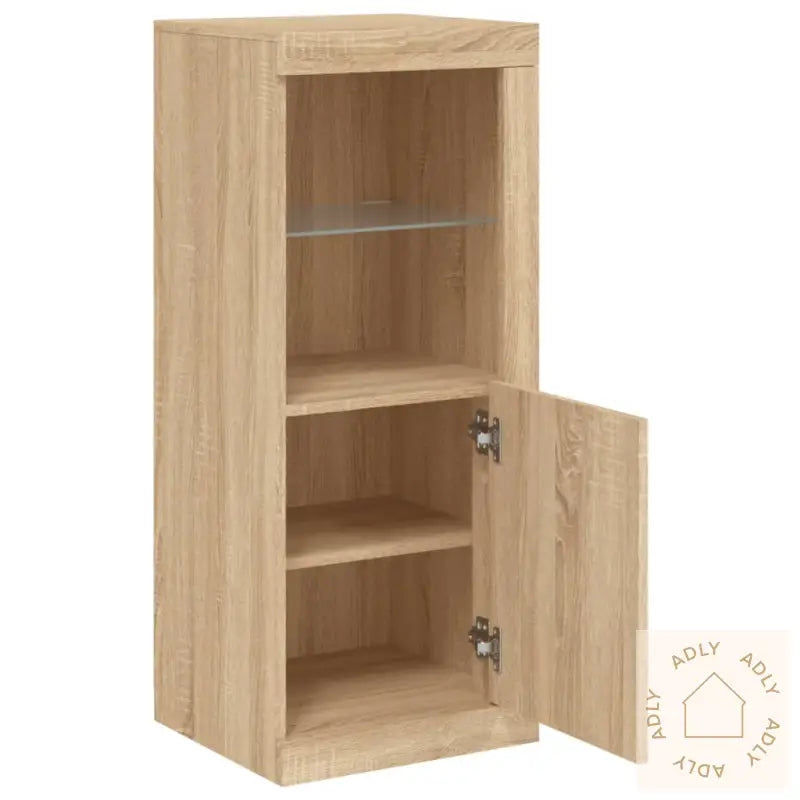 Skjenk Med Led-Lys Sonoma Eik 41X37X100 Cm