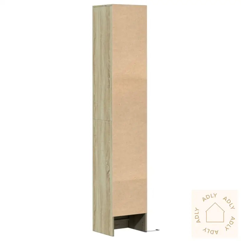 Skjenk Med Led Sonoma Eik 36X32,5X200 Cm Konstruert Tre