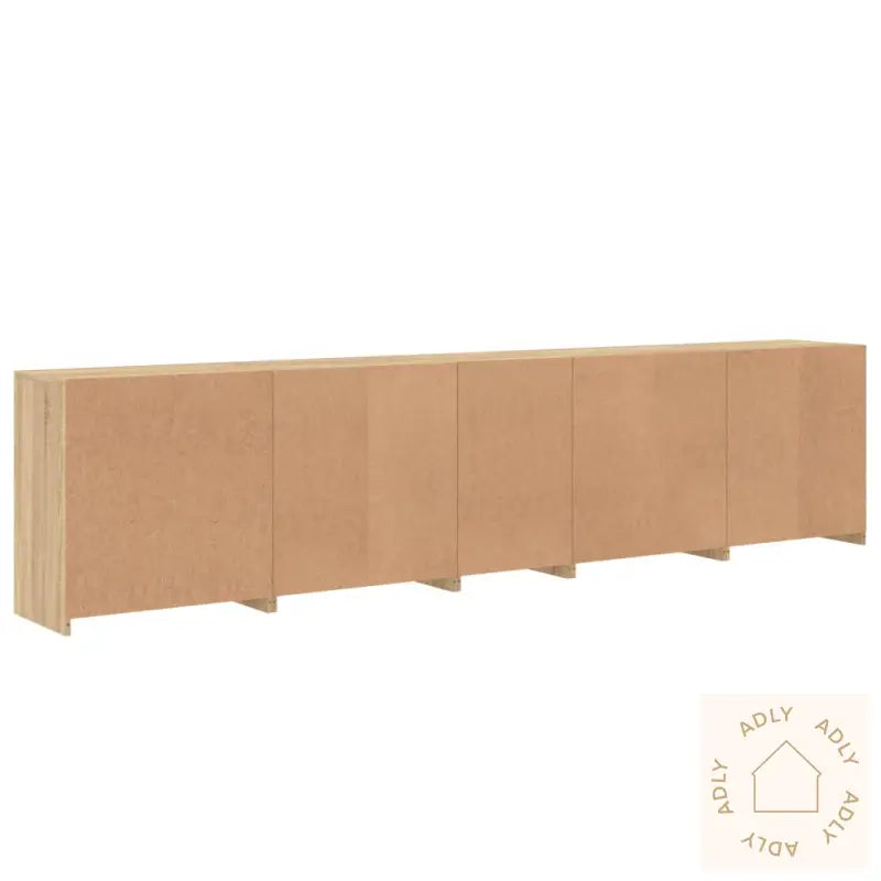 Skjenk Med Led-Lys Sonoma Eik 283X37X67 Cm